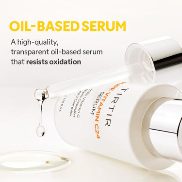 TIRTIR Vitamin C 24% Serum for Face | Dark Spot Corrector for Sensitive Skin | Anti Aging Collagen Serum | Even Tone & Wrinkle Care | Korean Skincare | 1.01 fl oz